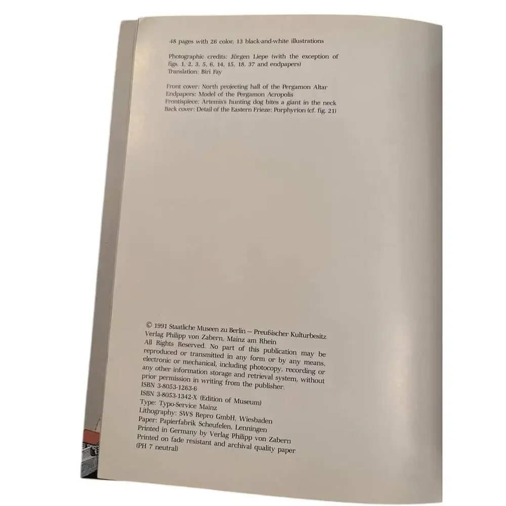 1991 The Pergamon Altar: Its Rediscovery, History & Reconstruction by Max Kunze